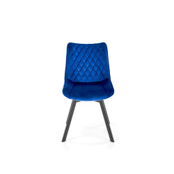 Krzesło tapicerowane Lizbona granatowe/czarne nogi