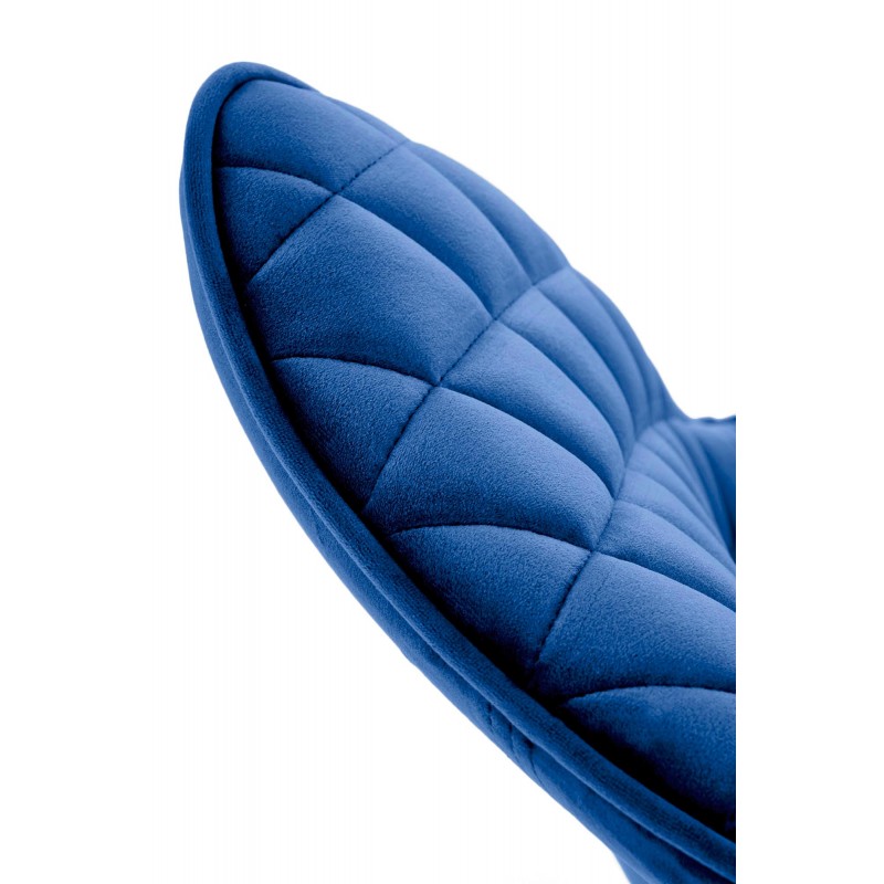 Krzesło tapicerowane Lizbona granatowe/czarne nogi