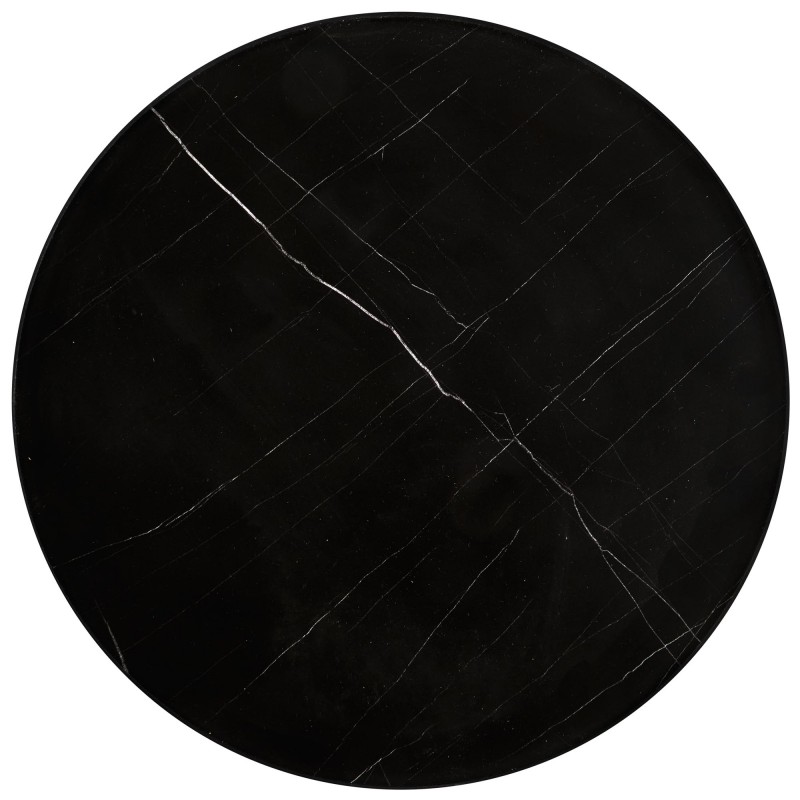 JULIETA zestaw 2 ław, czarny marmur / czarny