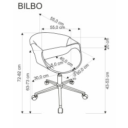 BILBO fotel gabinetowy czarny / orzechowy