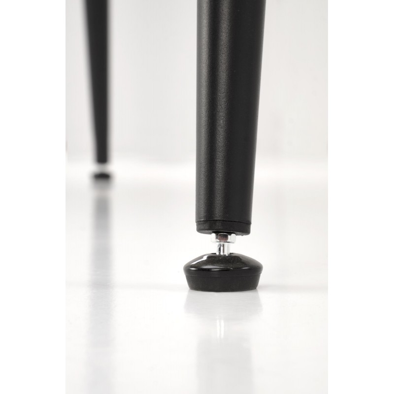 EMILIO 120 stół blat - biały marmur, nogi - czarny