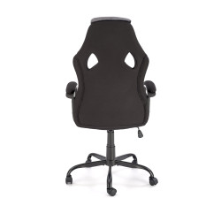 JENSEN fotel gabinetowy czarny / popielaty / pomarańczowy