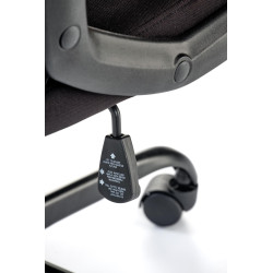 JENSEN fotel gabinetowy czarny / popielaty / pomarańczowy