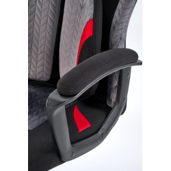 JENSEN fotel gabinetowy czarny / popielaty / pomarańczowy