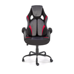 JENSEN fotel gabinetowy czarny / popielaty / pomarańczowy