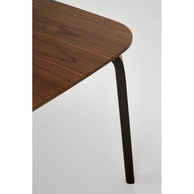 PEDRO stół, blat - orzechowy, noga - czarny