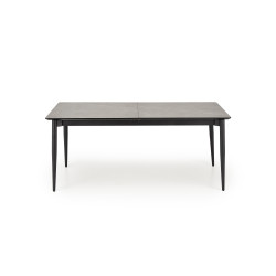 CHARLES stół rozkładany, blat - popielaty marmur, nogi - czarny CHARLES stół rozkładany, blat - popielaty marmur, nogi - czarny