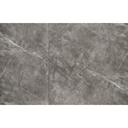 CHARLES stół rozkładany, blat - popielaty marmur, nogi - czarny CHARLES stół rozkładany, blat - popielaty marmur, nogi - czarny