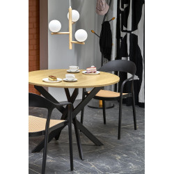 EDGAR stół, blat - dąb złoty, nogi - czarny EDGAR stół, blat - dąb złoty, nogi - czarny