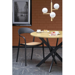 EDGAR stół, blat - dąb złoty, nogi - czarny EDGAR stół, blat - dąb złoty, nogi - czarny