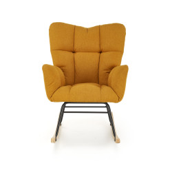 VASCO fotel bujany musztardowy