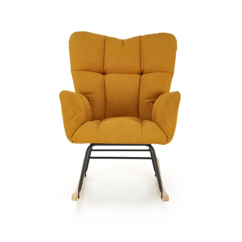 VASCO fotel bujany musztardowy