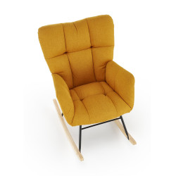 VASCO fotel bujany musztardowy