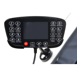 SOLARIA  fotel wypoczynkowy z funkcją masażu i podgrzewania, kremowy / popielaty