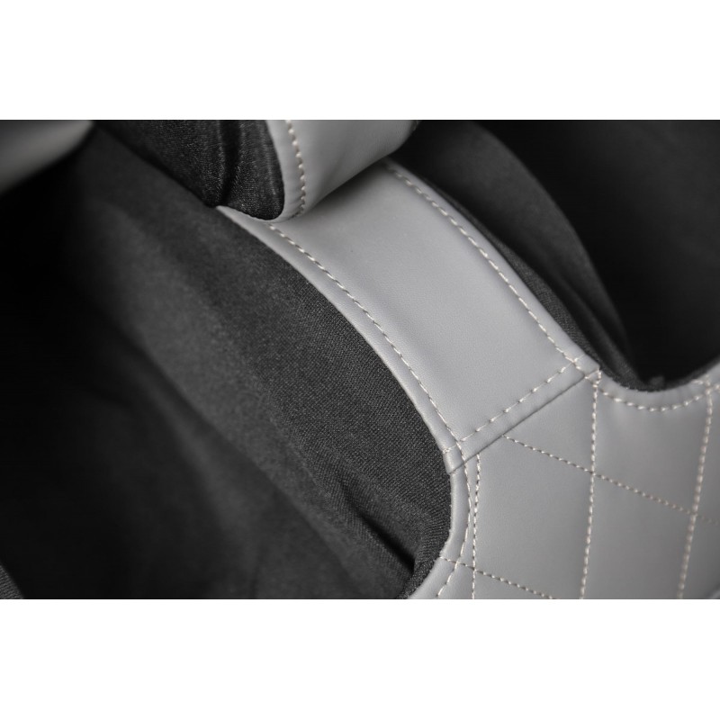 SOLARIA  fotel wypoczynkowy z funkcją masażu i podgrzewania, kremowy / popielaty