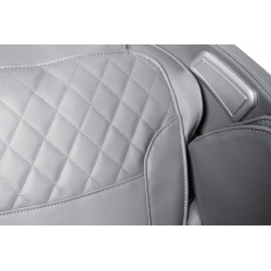 SOLARIA  fotel wypoczynkowy z funkcją masażu i podgrzewania, kremowy / popielaty