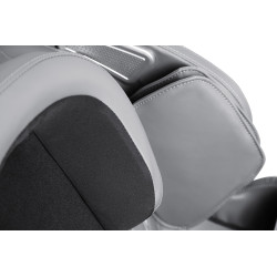 SOLARIA  fotel wypoczynkowy z funkcją masażu i podgrzewania, kremowy / popielaty