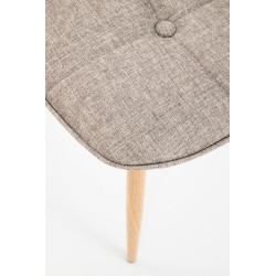K316 krzesło tapicerka - beżowa, nogi - dąb miodowy