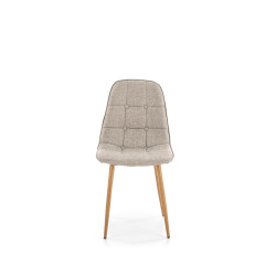 K316 krzesło tapicerka - beżowa, nogi - dąb miodowy