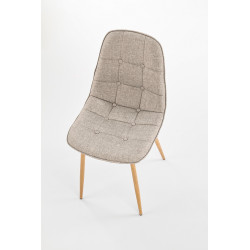 K316 krzesło tapicerka - beżowa, nogi - dąb miodowy