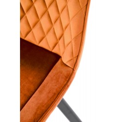 Krzesło tapicerowane Lizbona cynamonowe/czarne nogi