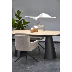 GIACOMO stół rozkładany, blat - naturalny, noga - czarny GIACOMO stół rozkładany, blat - naturalny, noga - czarny