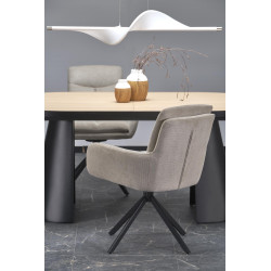 GIACOMO stół rozkładany, blat - naturalny, noga - czarny GIACOMO stół rozkładany, blat - naturalny, noga - czarny