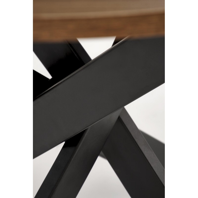 EDGAR stół, blat - orzechowy, nogi - czarny