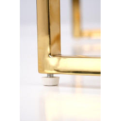 MERCURY 3 zestaw 2 ław, zestaw 2 ław, kolor: biały marmur / złoty