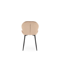 Krzesło tapicerowane Braga beżowy/czarne nogi Krzesło tapicerowane Braga beżowy/czarne nogi