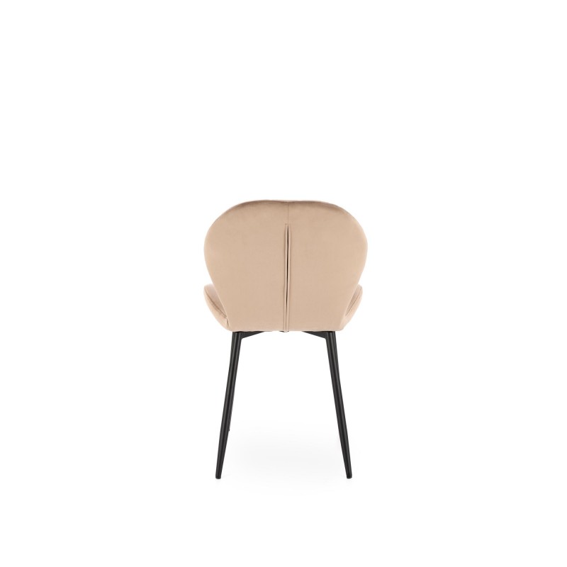 Krzesło tapicerowane Braga beżowy/czarne nogi