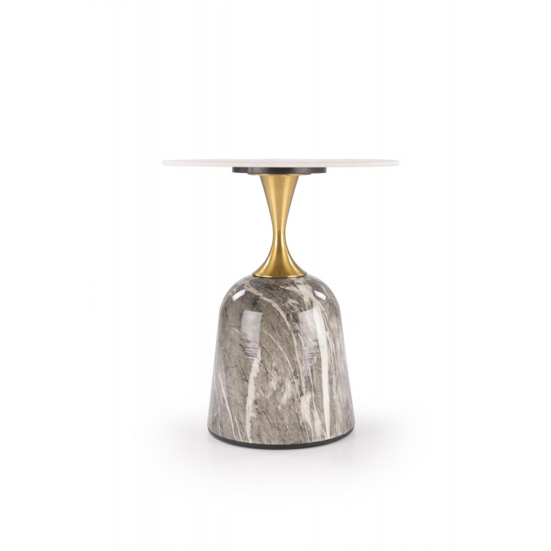 ROSA ława biały marmur / popielaty marmur / złoty