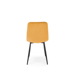 Krzesło tapicerowane Porto musztardowe/czarne nogi Krzesło tapicerowane Porto musztardowe/czarne nogi