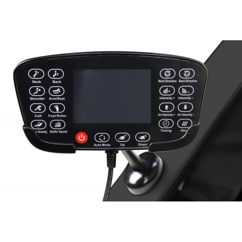 SOLARIA  fotel wypoczynkowy z funkcją masażu i podgrzewania, czarny