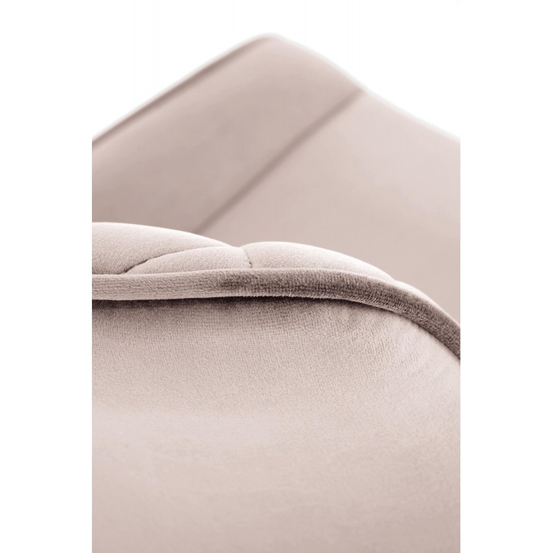 Krzesło tapicerowane Lizbona beżowe/czarne nogi