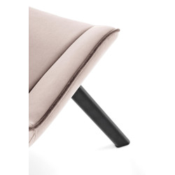 Krzesło tapicerowane Lizbona beżowe/czarne nogi Krzesło tapicerowane Lizbona beżowe/czarne nogi