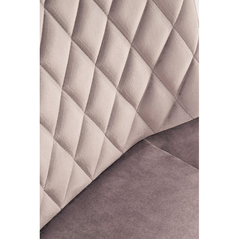 Krzesło tapicerowane Lizbona beżowe/czarne nogi