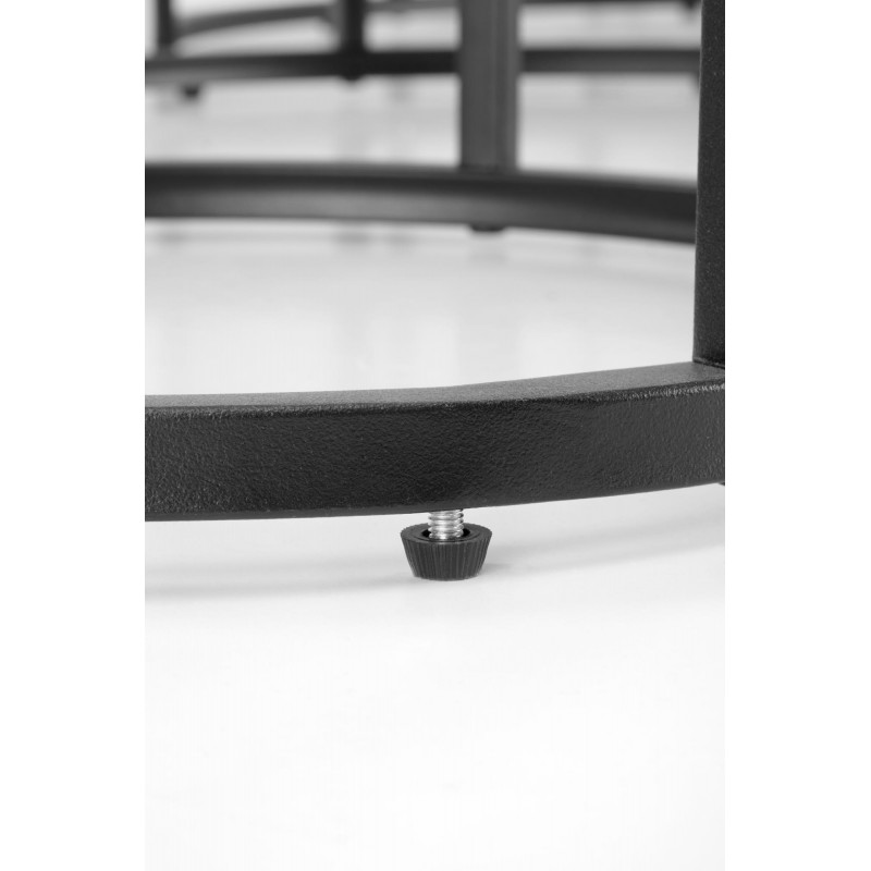 GILDA zestaw 3 ław, biały marmur / czarny