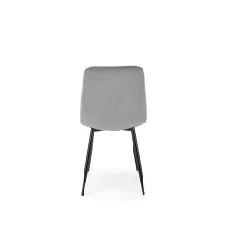 Krzesło tapicerowane Porto popielate/czarne nogi