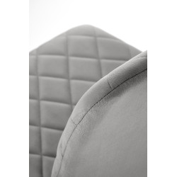 Krzesło tapicerowane Porto popielate/czarne nogi