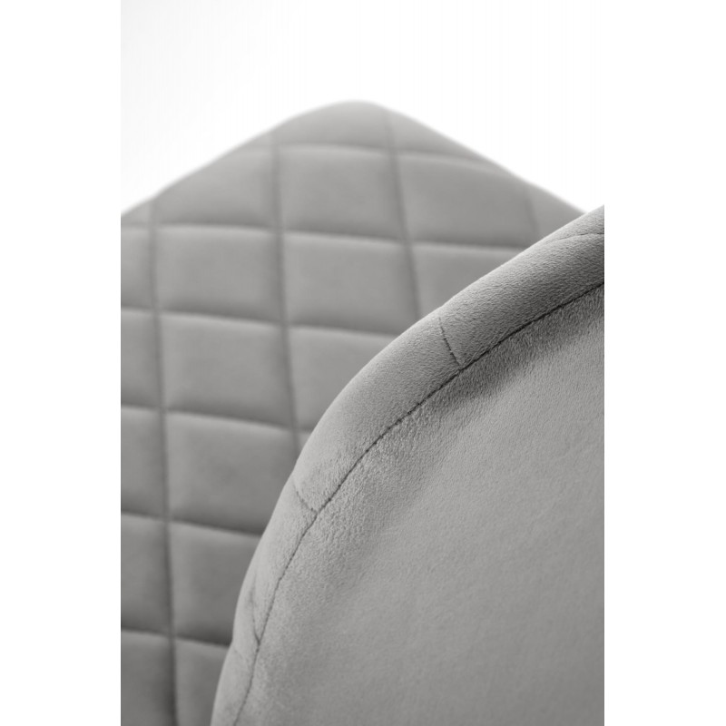 Krzesło tapicerowane Porto popielate/czarne nogi