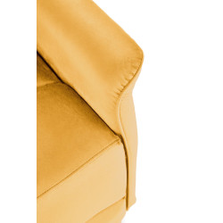 SEMIR fotel z funkcja elektrycznego rozkładania / gniazdo USB, musztardowy