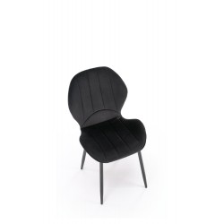 Krzesło tapicerowane Braga czarne/czarne nogi
