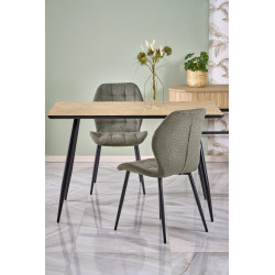 BERTO stół blat - naturalny, noga - czarny BERTO stół blat - naturalny, noga - czarny