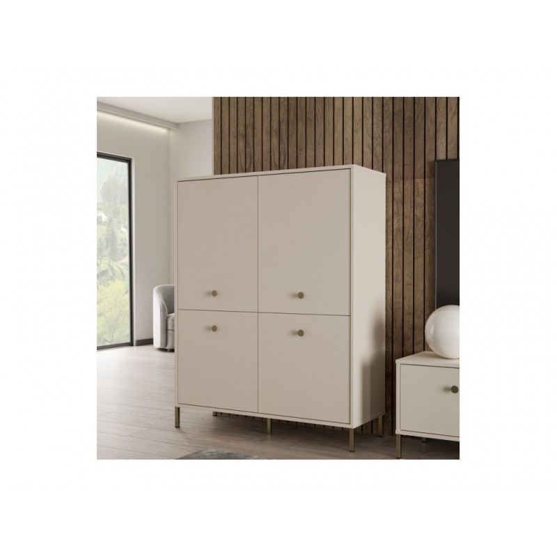 Komoda 113,7cm Salvatrice Meble Forte piaskowy/złote nogi