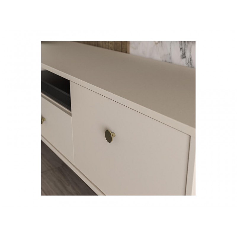 Komoda 168,4cm Salvatrice Meble Forte piaskowy/złote nogi