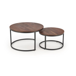 JAVA zestaw 2 ław, orzechowy / czarny