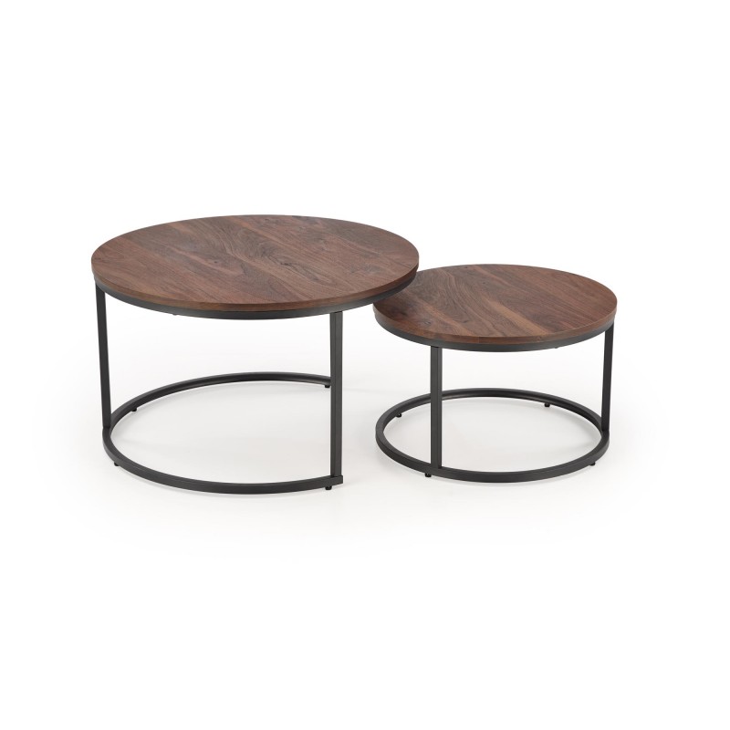 JAVA zestaw 2 ław, orzechowy / czarny