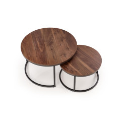 JAVA zestaw 2 ław, orzechowy / czarny