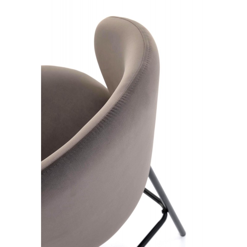 H121 hoker nogi - czarny, siedzisko - popielaty